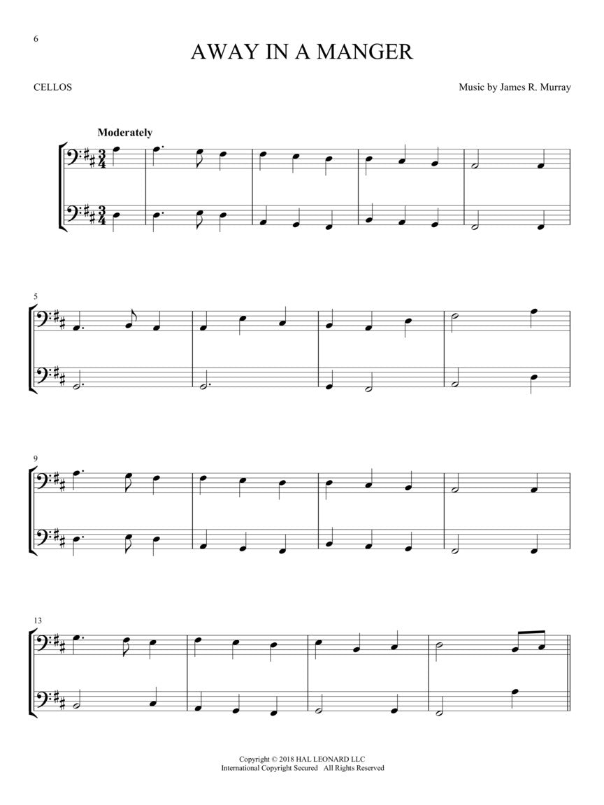 Christmas Carols For Two Cellos Duet Book