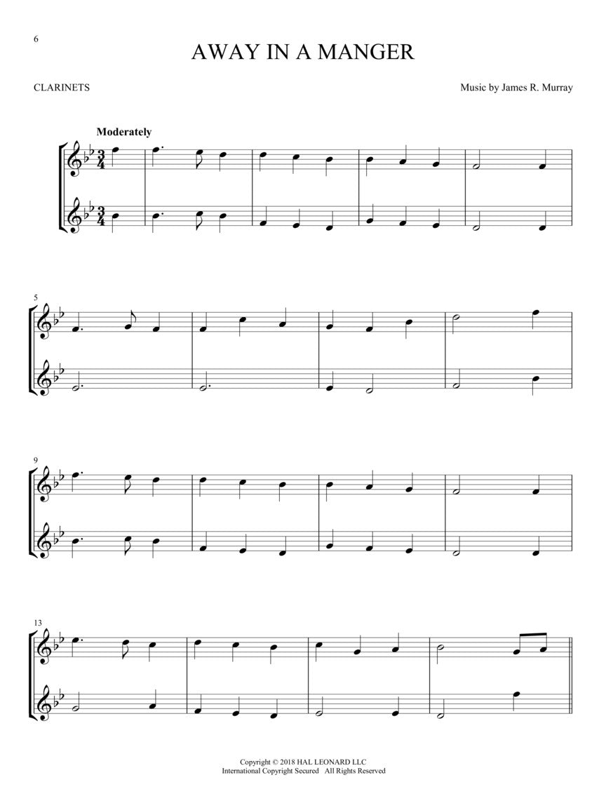 Christmas Carols For Two Clarinets Duet Book