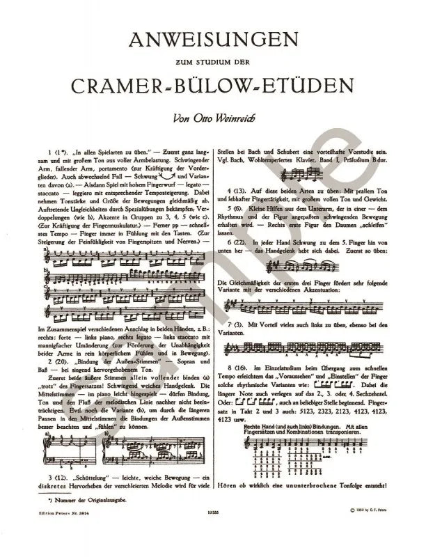 Johann Baptist Cramer - 60 Selected Studies For Piano Book