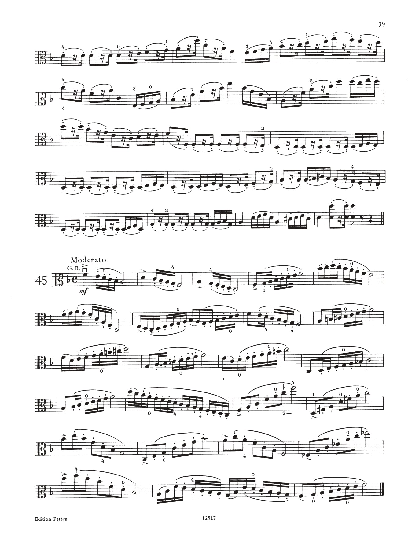 Wohlfahrt - 60 Studies Op 45 For Viola