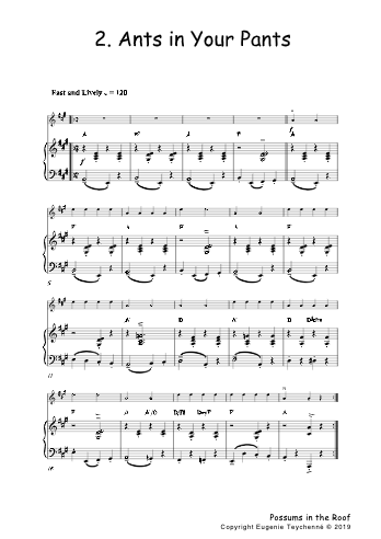 Possums In The Roof - Violin Piano Accompaniment Book