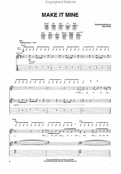 Jason Mraz - We Sing We Dance We Steal Things Guitar Tab Book