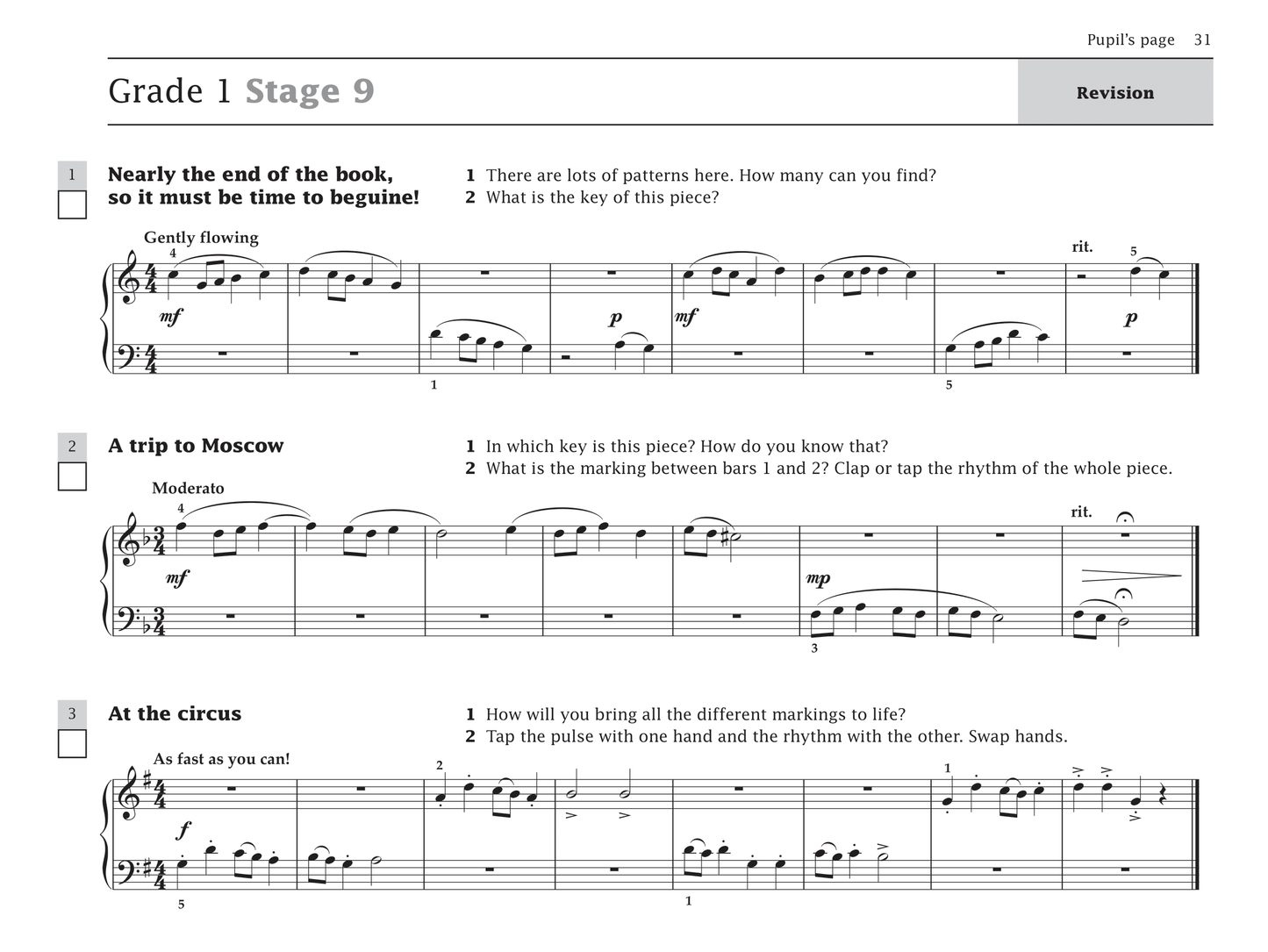 Improve Your Sight Reading - Piano Duets Grade 0-1 Book