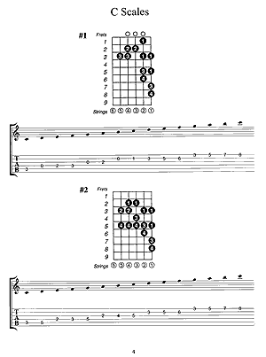 Guitar Scales In Tablature Book