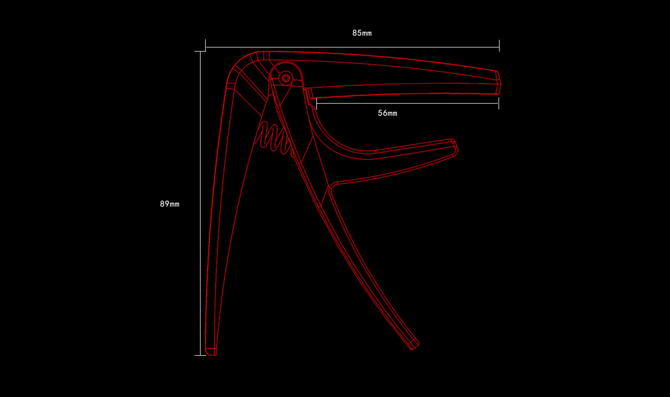 Aroma AC01 Acoustic/Electric Capo - Red