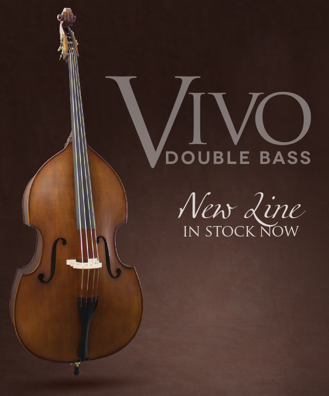 Vivo VIBSL1-18 Neo Plus 1/8 Antique Finish Double Bass Solid Top with Bow & Padded Bag