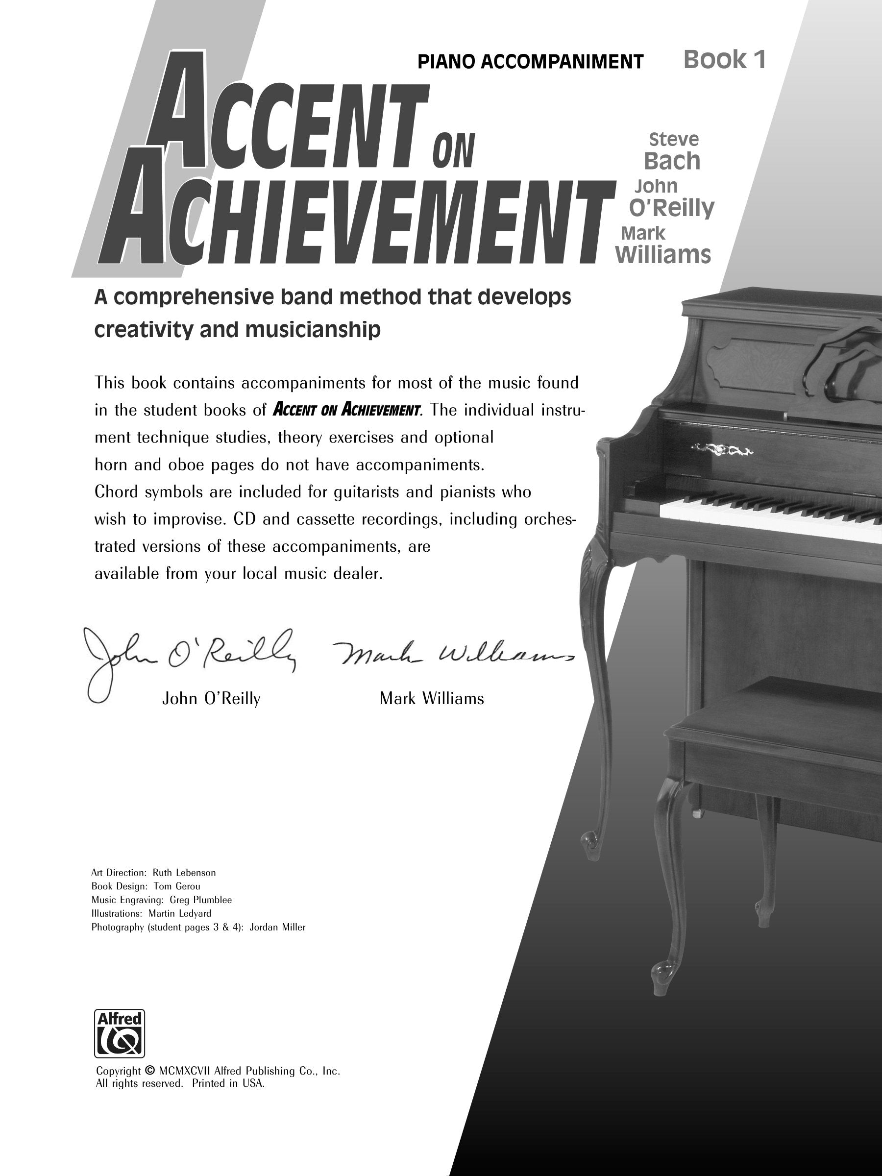 Accent On Achievement - Piano Accompaniment Book 1