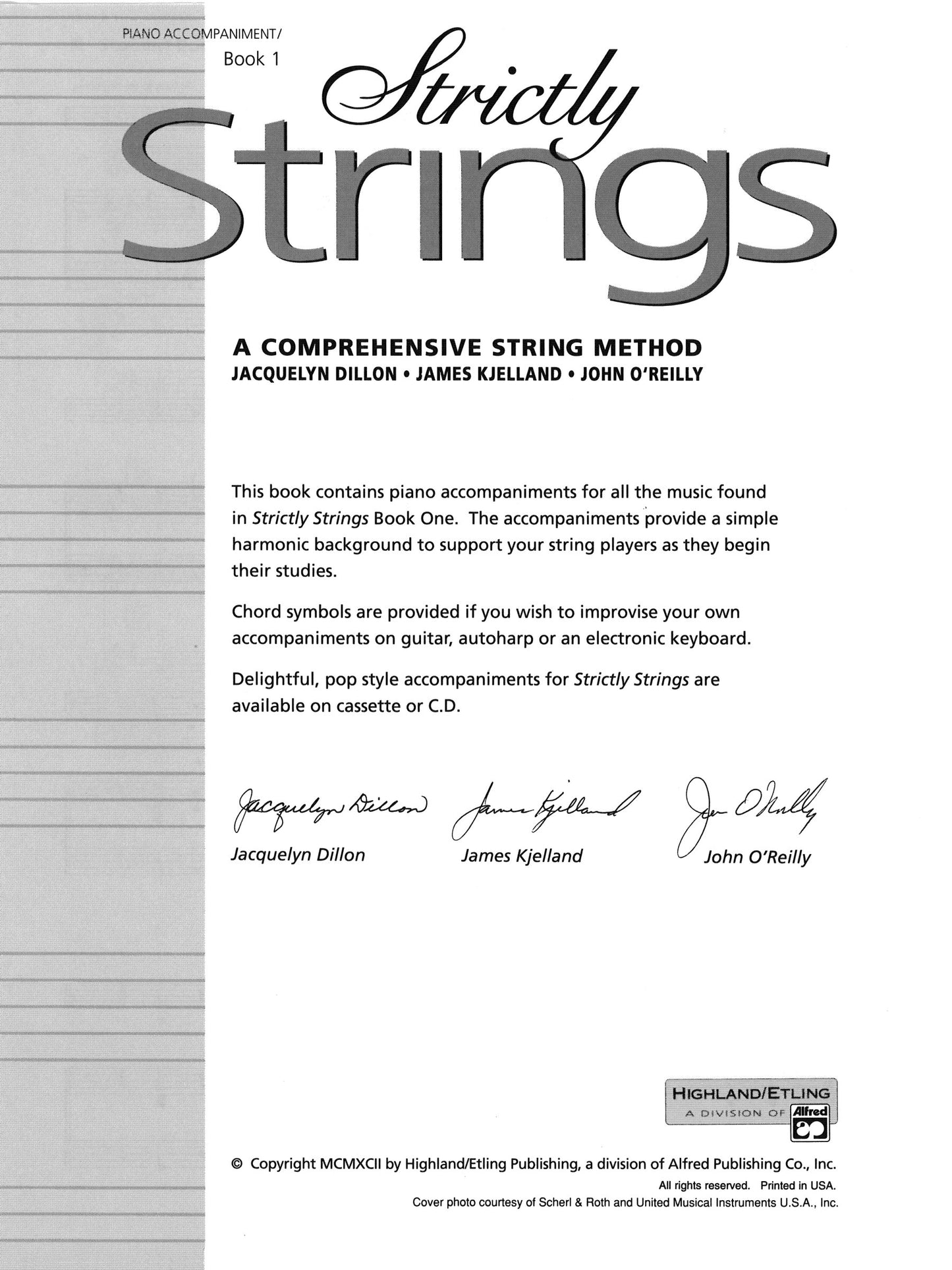 Strictly Strings - Piano Accompaniment Book 1