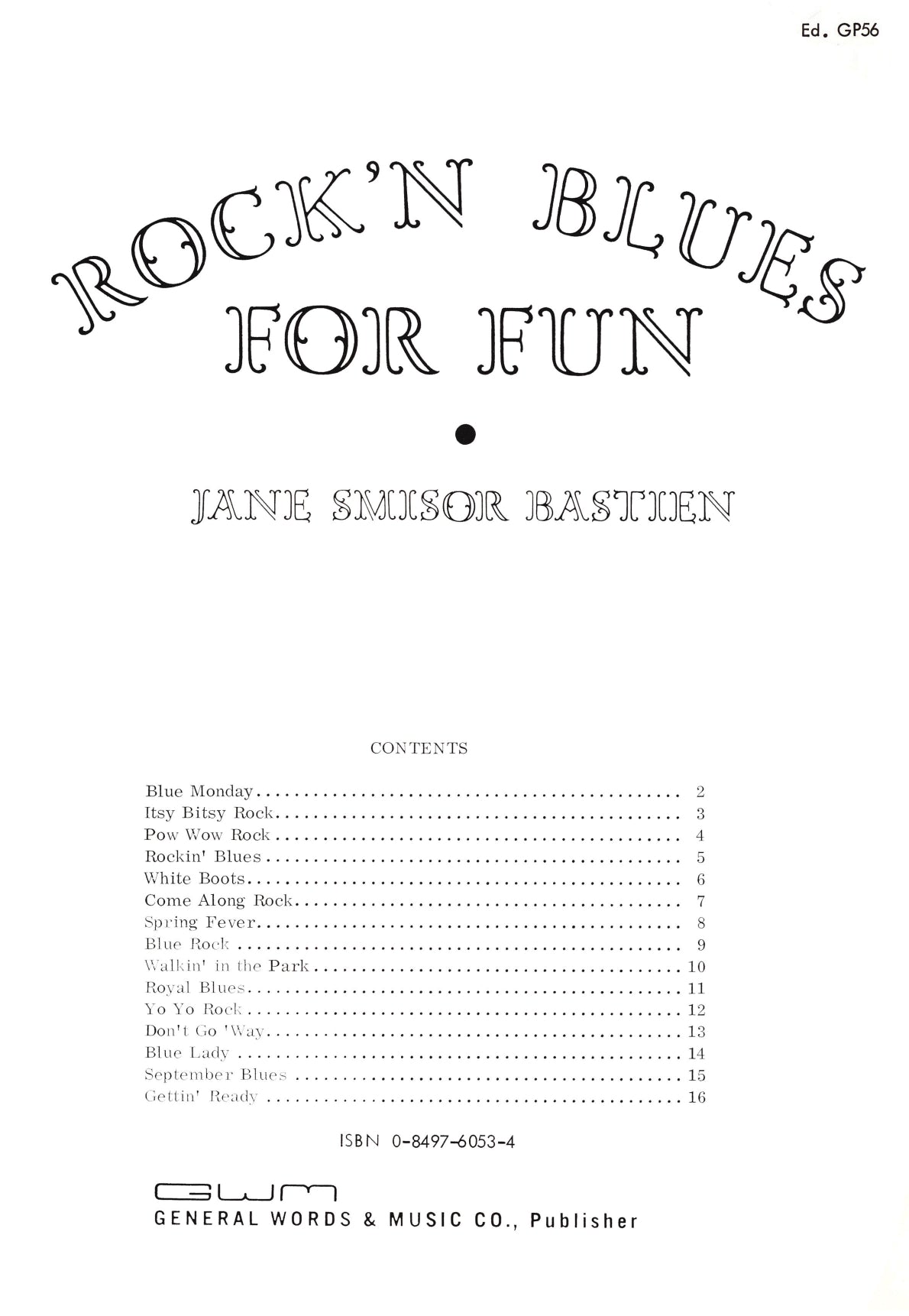 Jane Bastien - Rock n Blues For Fun Piano Book