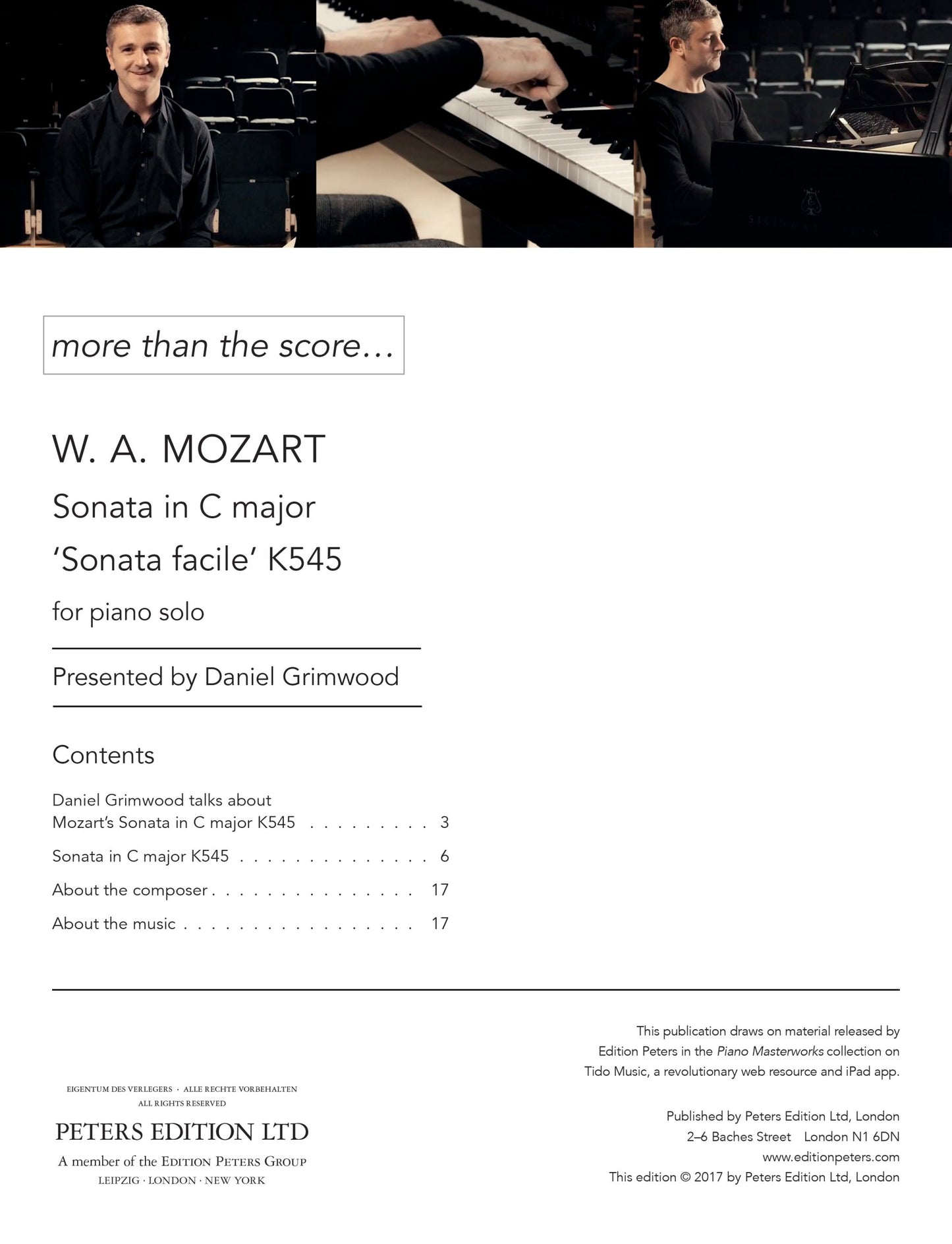 More Than The Score: Mozart: Sonata Facile in C major (Piano Solo) Book