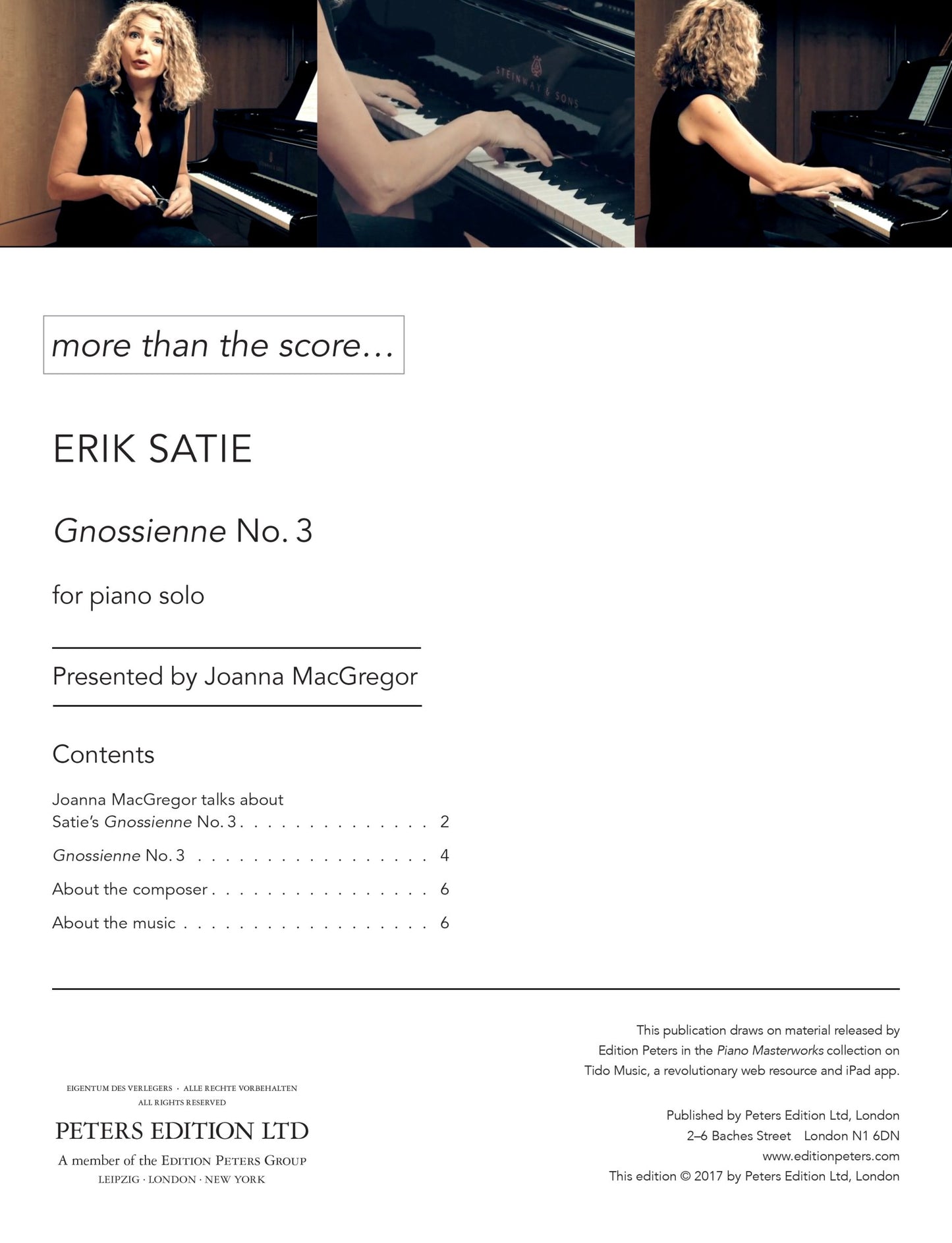 More Than The Score: Satie - Gnosienne No. 3 (Piano Solo) Book