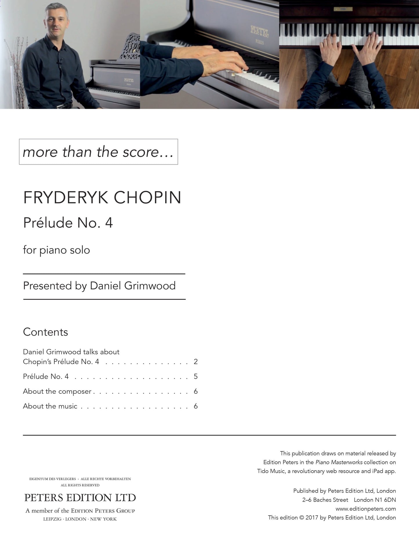 More Than The Score: Chopin - Prelude No. 4 (Piano Solo) Book