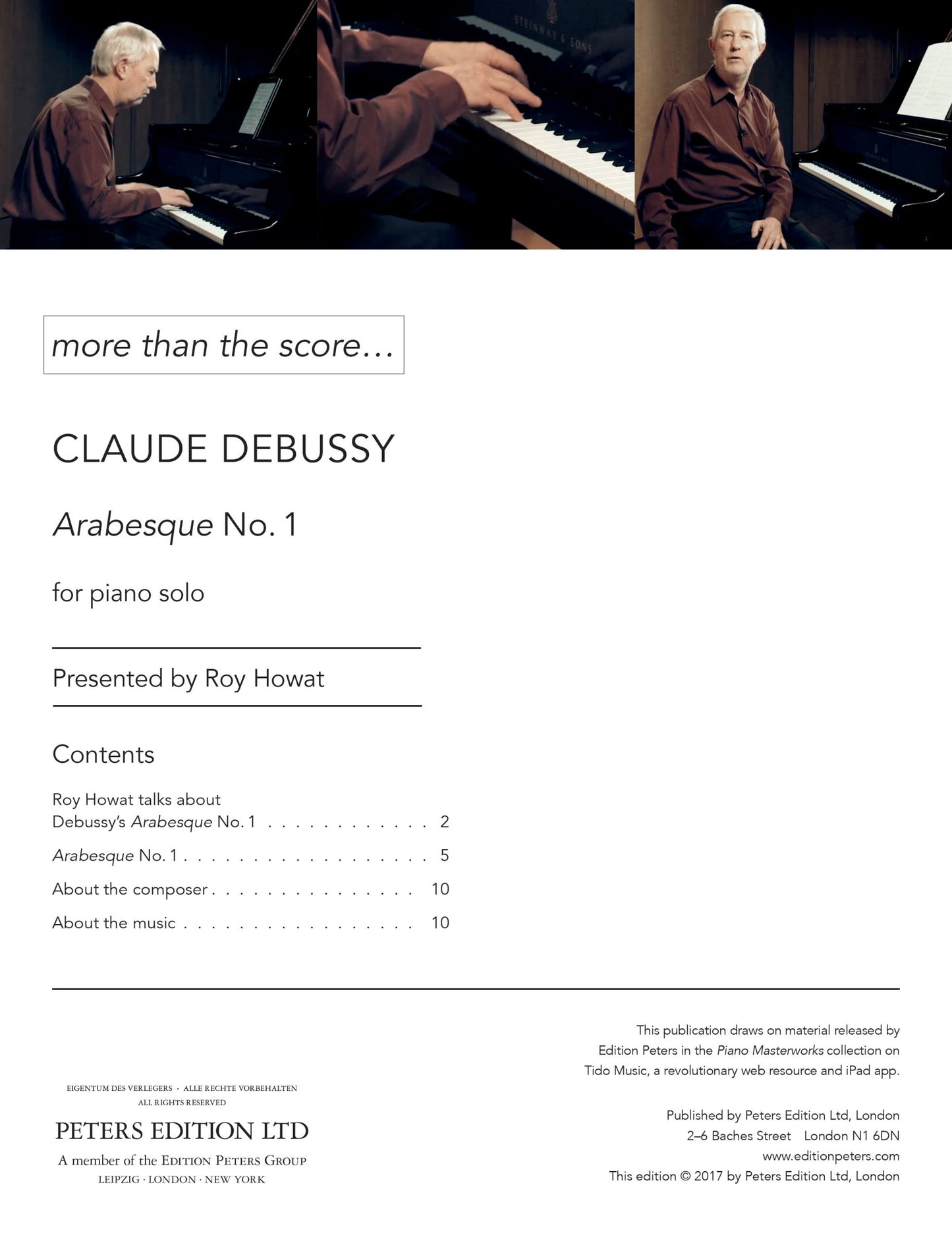 More Than The Score: Debussy- Arabeque No. 1 (Piano Solo) Book