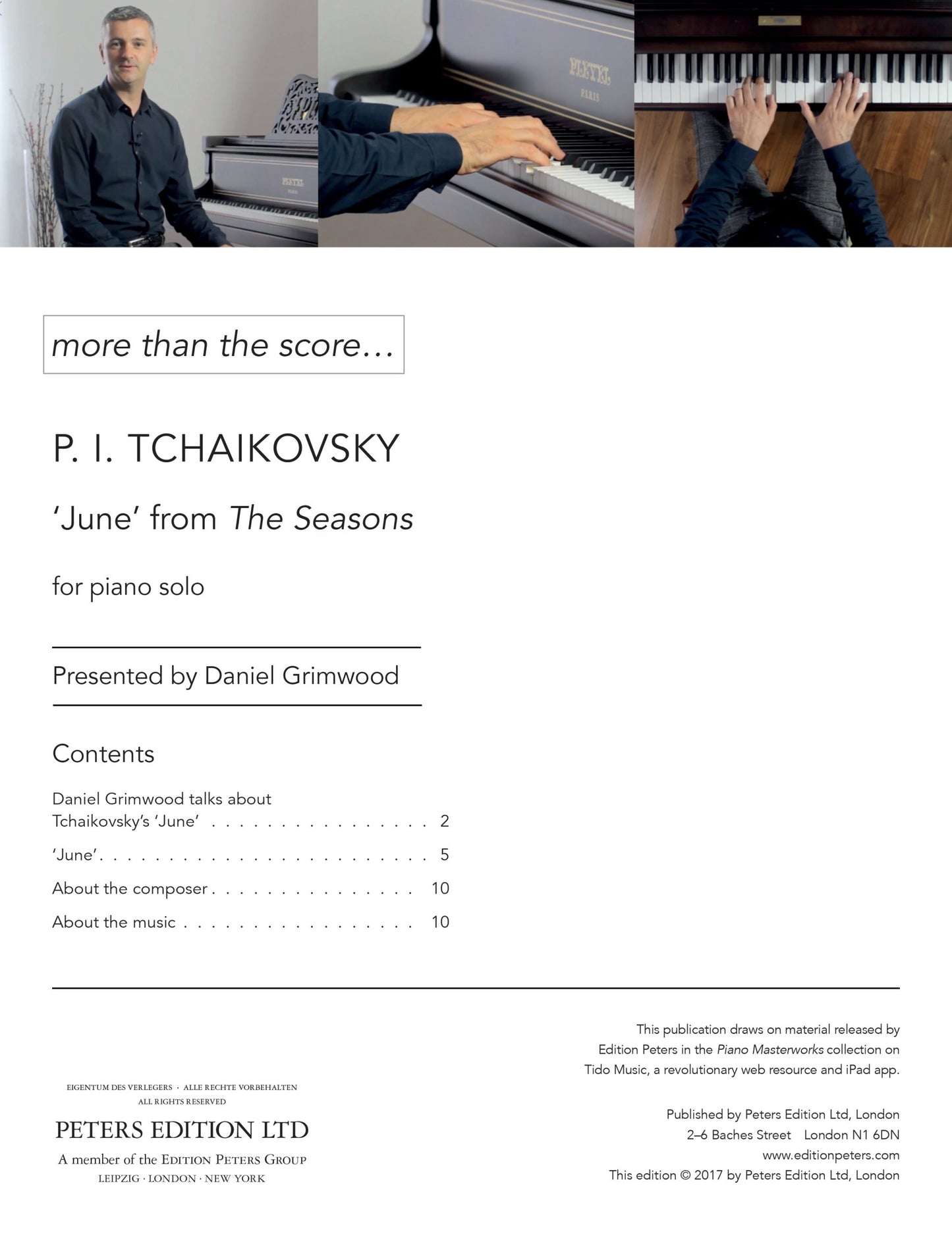 More Than The Score: Tchaikovsky: June from The Seasons (Piano Solo) Book