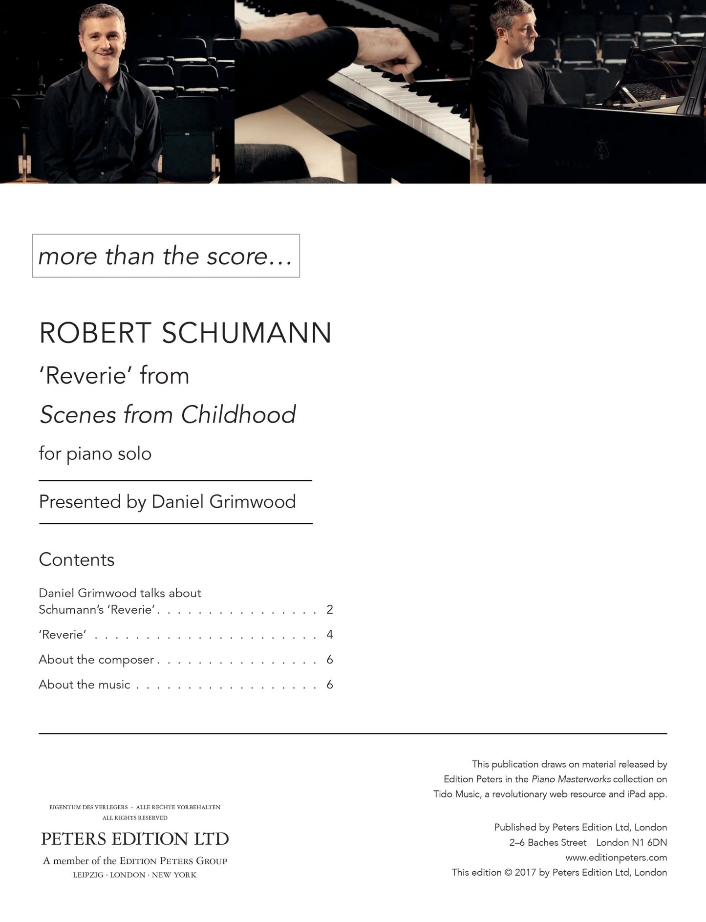 More Than The Score: Schumann- Reverie from Scenes from Childhood (Piano Solo) Book