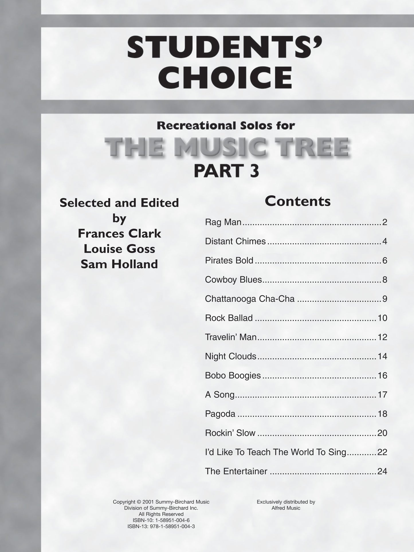 The Music Tree - Part 3 Students' Choice Book