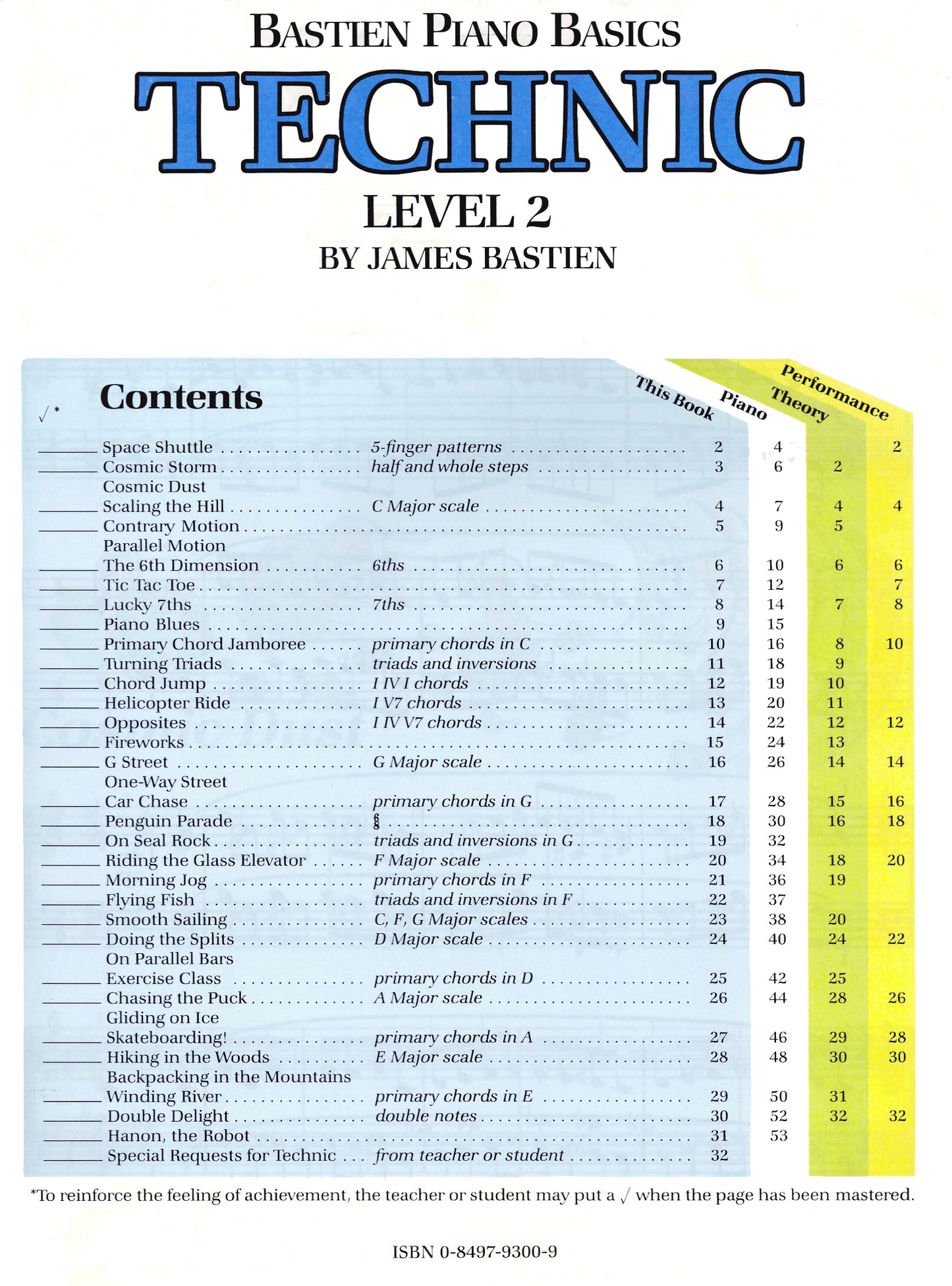 Bastien Piano Basics - Technic Level 2 Book