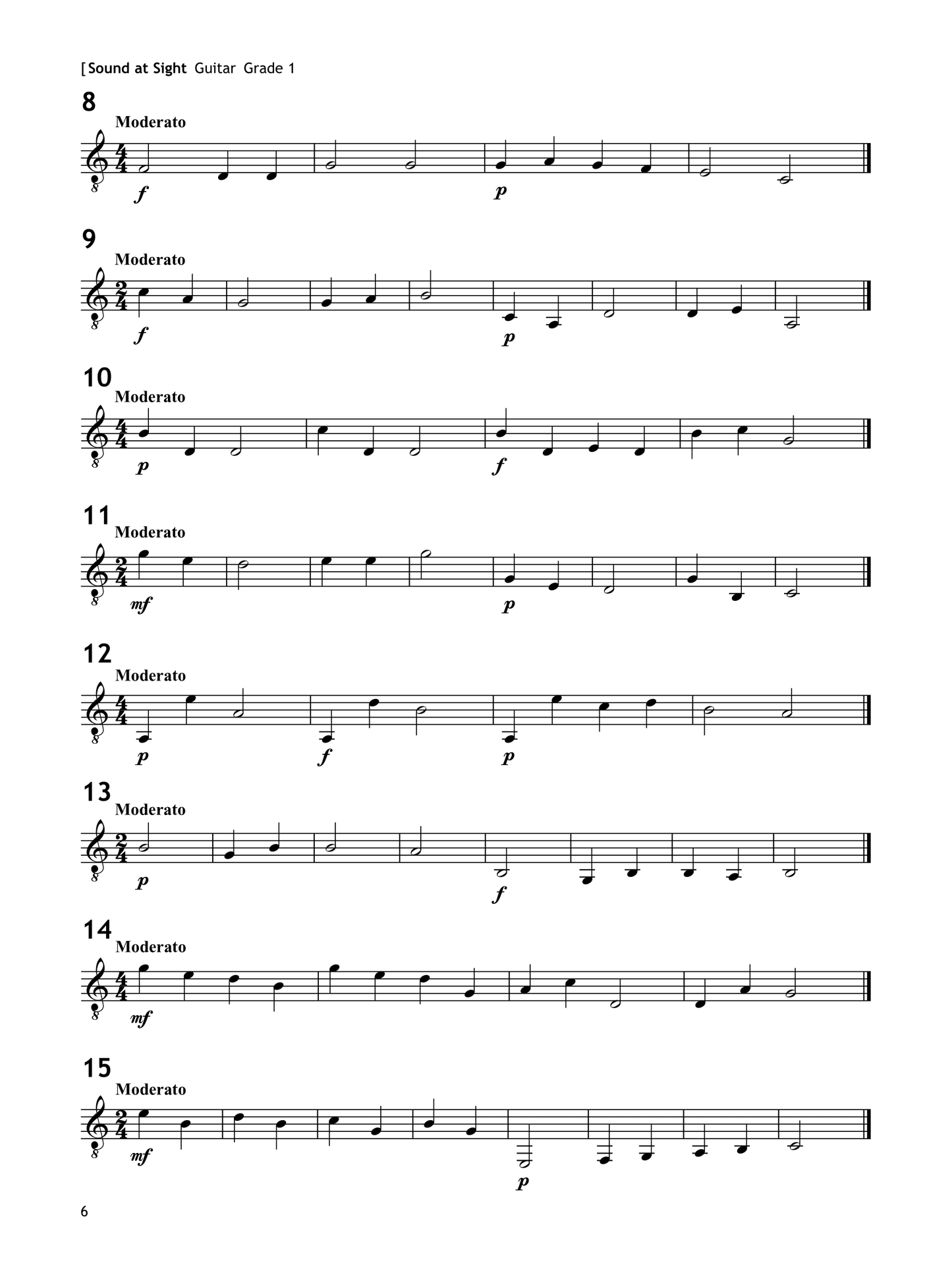 Sound At Sight - Pieces For Guitar Book (Initial-Grade 3)