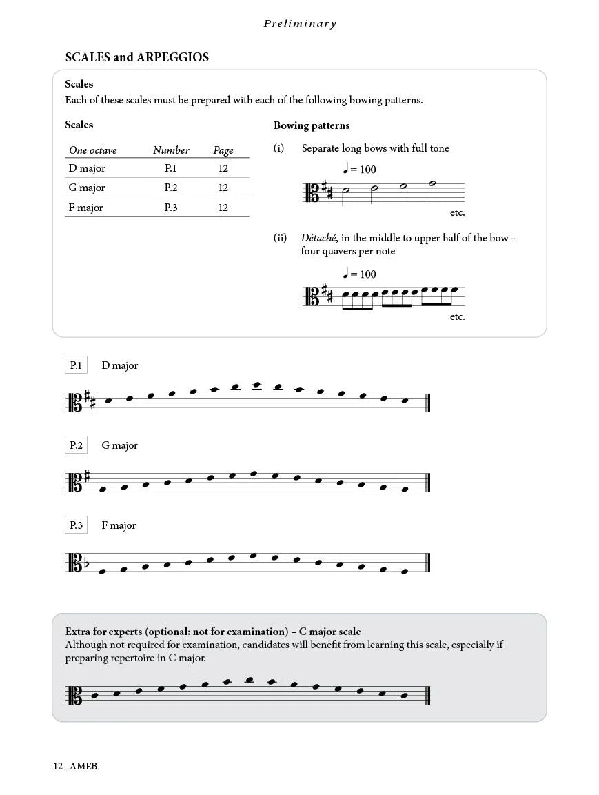 AMEB Viola Technical Work Book (2023+)