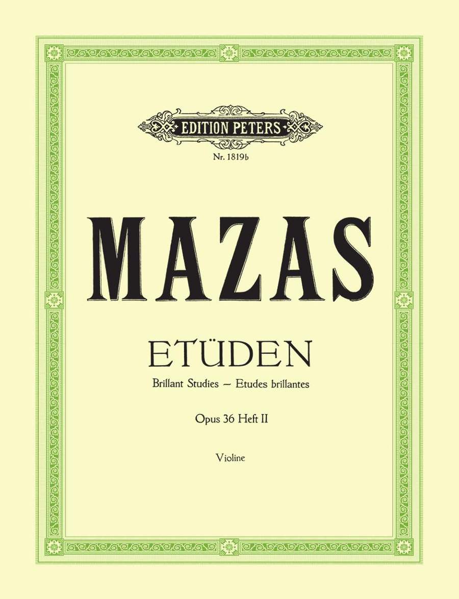 Mazas - Etudes Op 36 Volume 2 For Violin Book