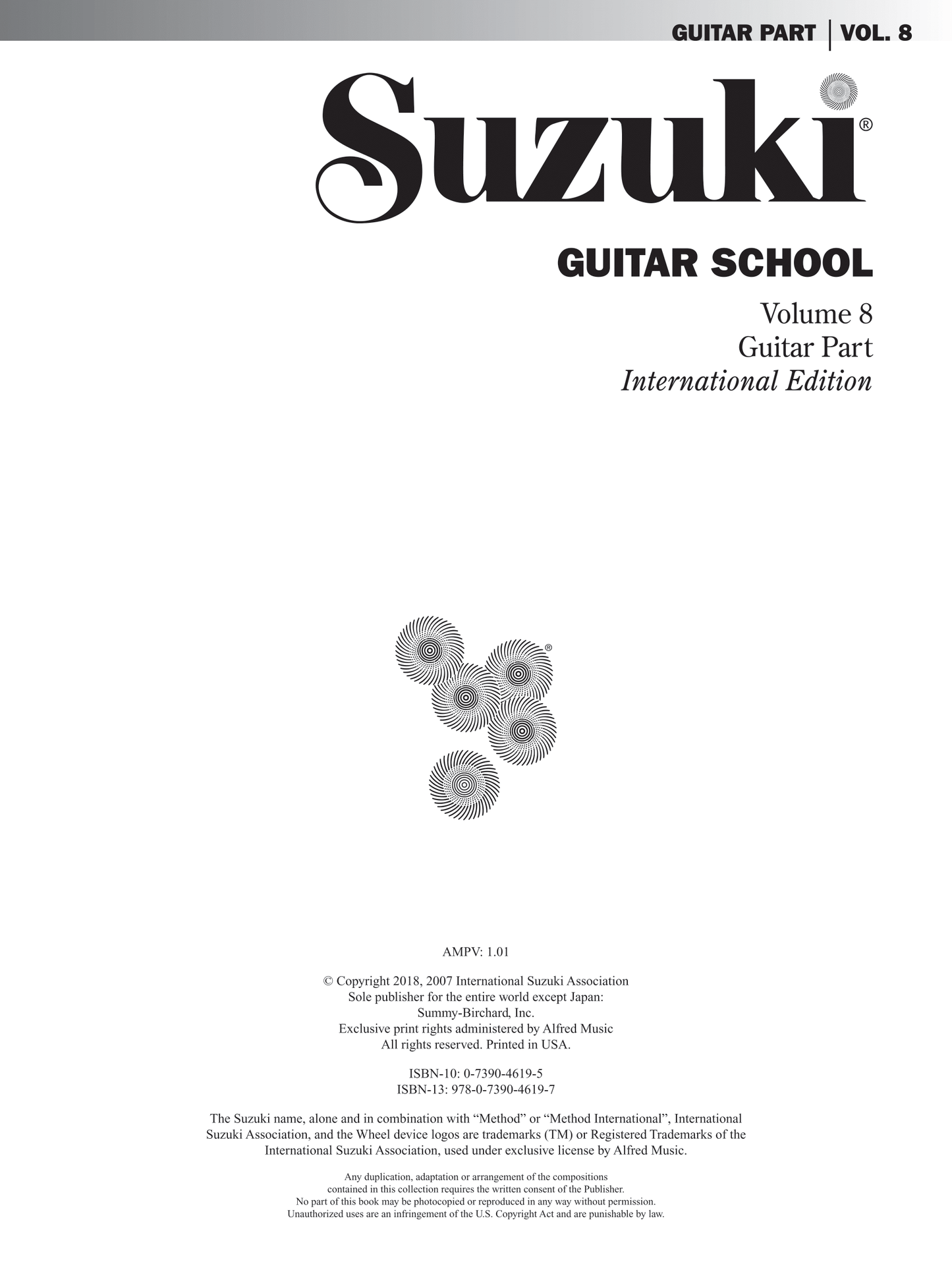 Suzuki Guitar School - Volume 8 Guitar Part Book (International Edition)