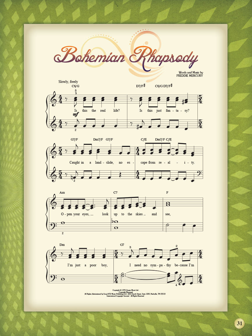 My First Rock Songbook For Easy Piano