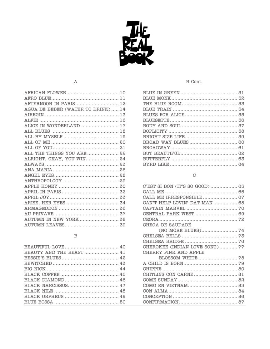 The Real Book Volume 1 - For F Instruments