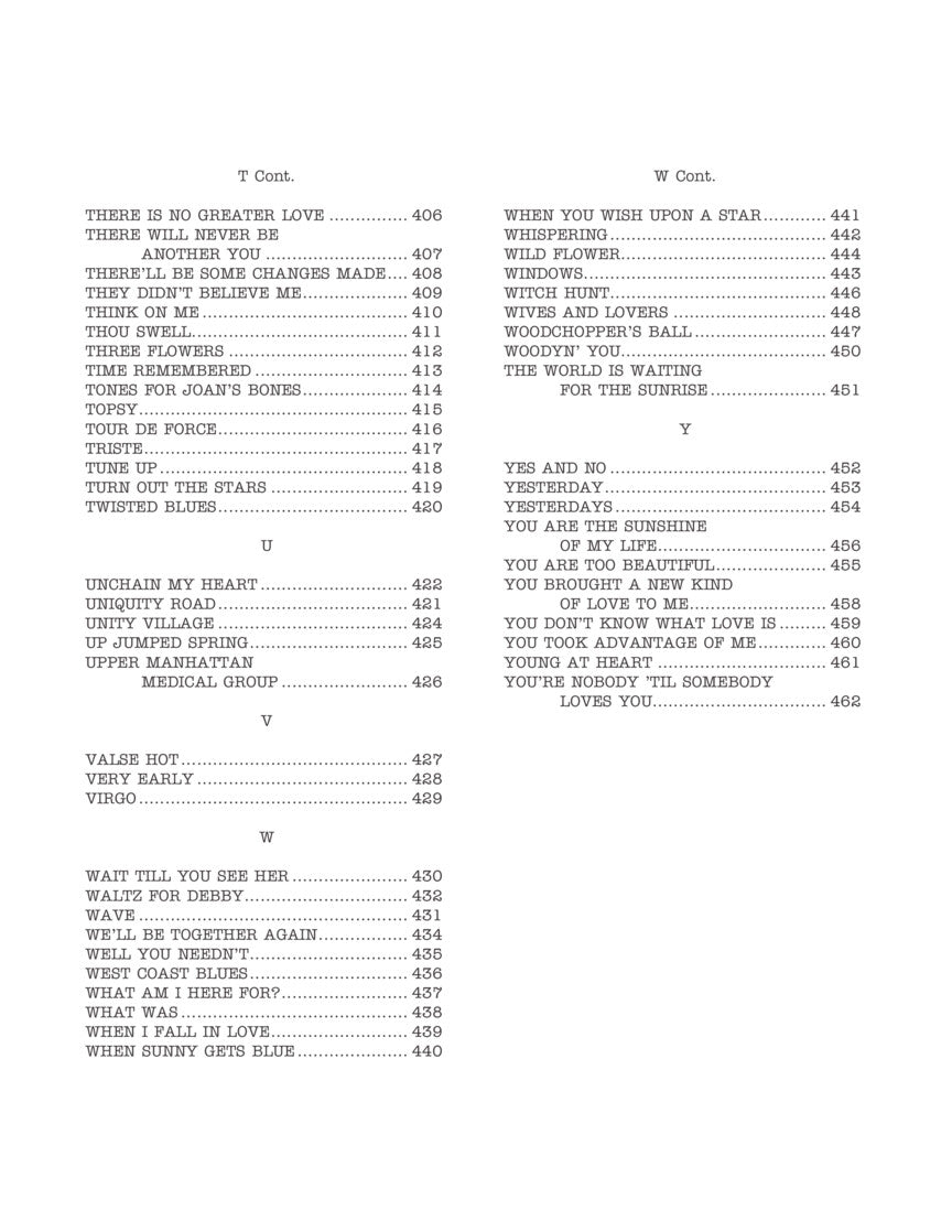 The Real Book Volume 1 - For F Instruments