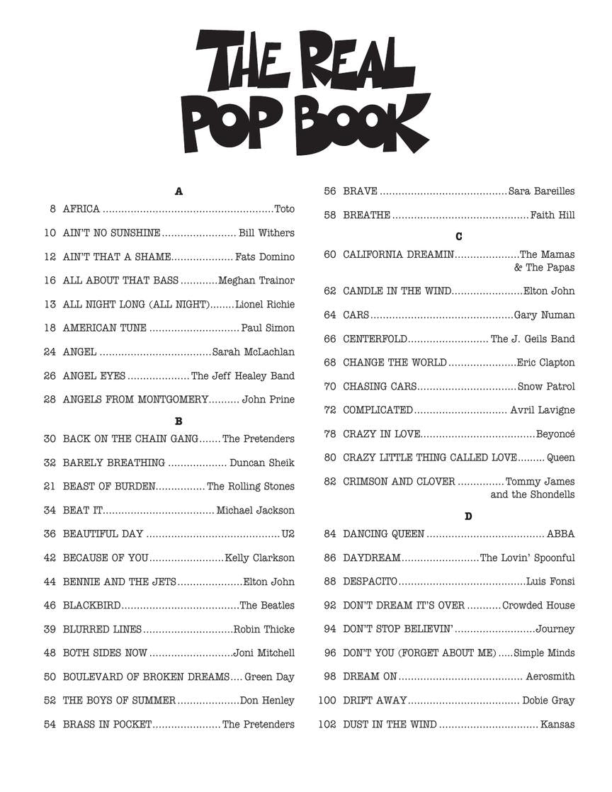 Real Pop Book - Volume 2 For C Instruments (200 Pop Songs)