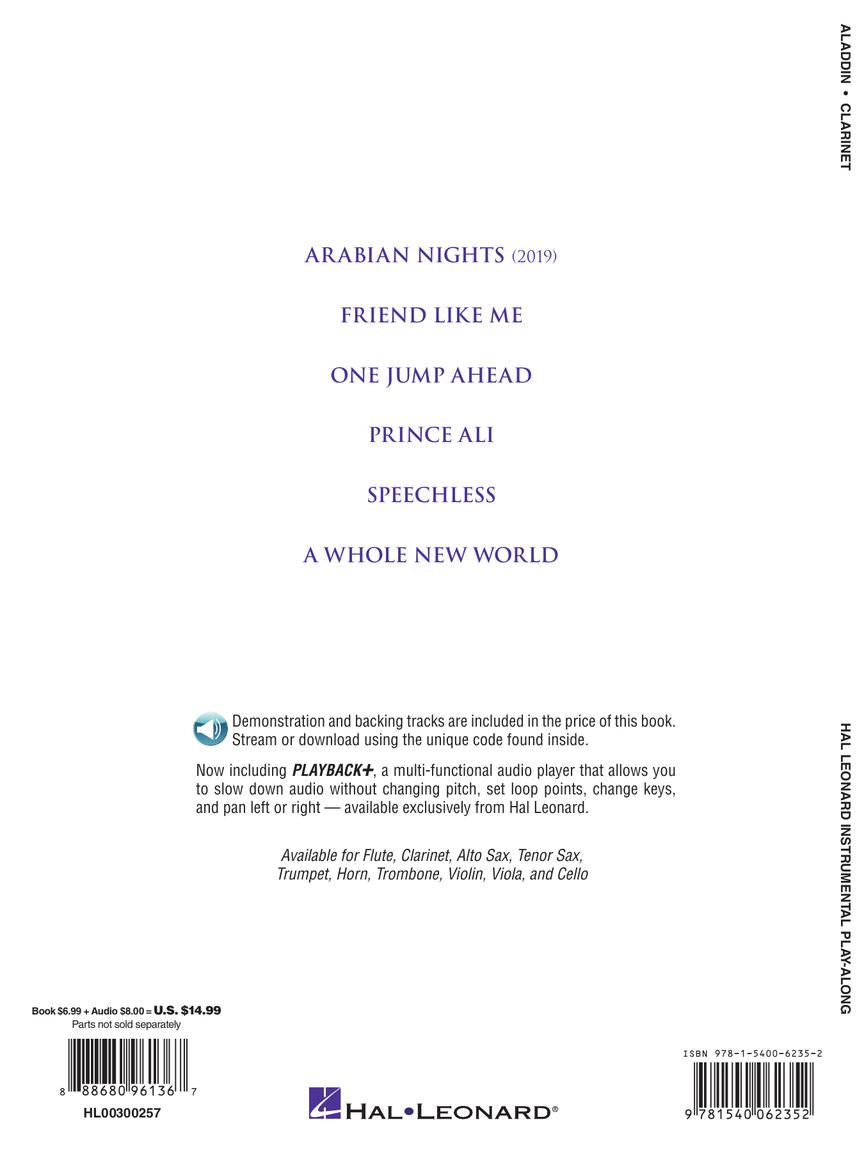 Aladdin For Clarinet Play Along Book/Ola