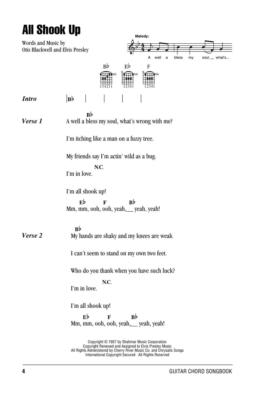 Elvis Presley - Guitar Chord Songbook