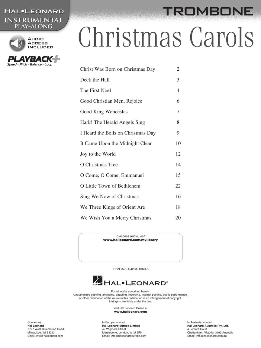 Christmas Carols For Trombone Play Along Book/Cd