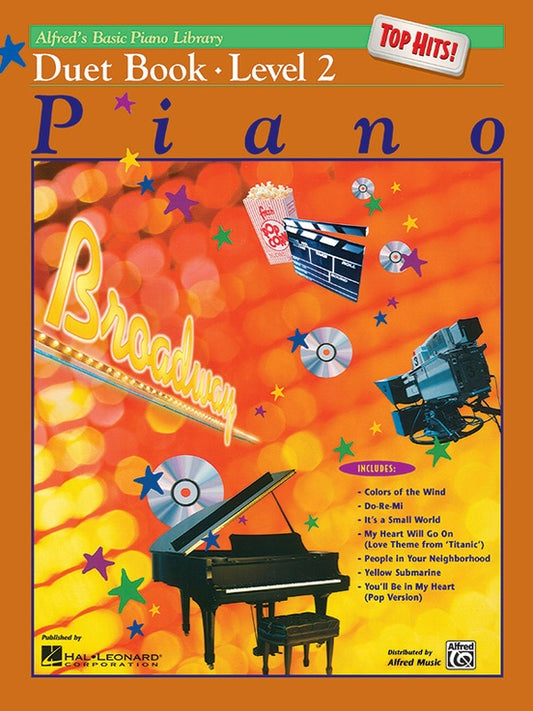 Alfred's Basic Piano Library - Top Hits Duet Level 2 Book