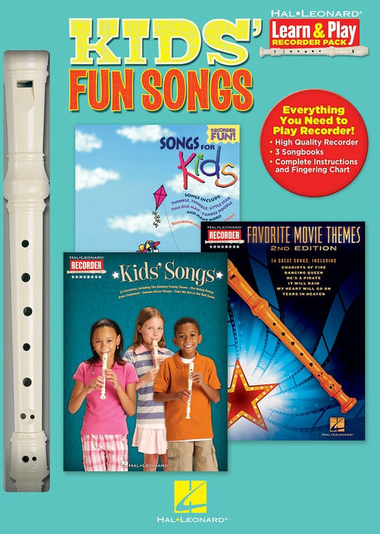 Kids Fun Songs Pack 3 Books/Recorder Pack