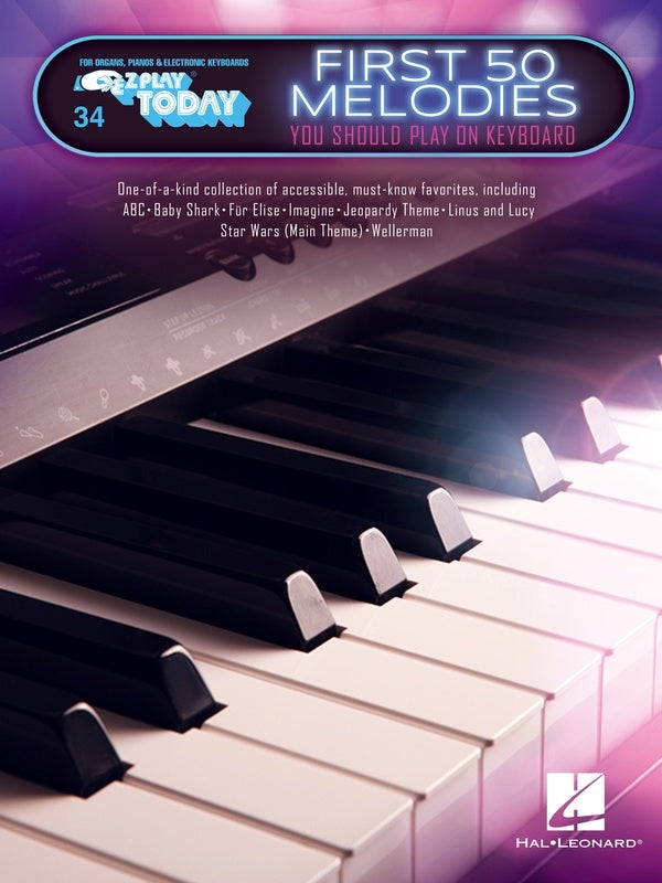 First 50 Melodies You Should Play On Keyboard - Ez Play Volume 34 Songbook