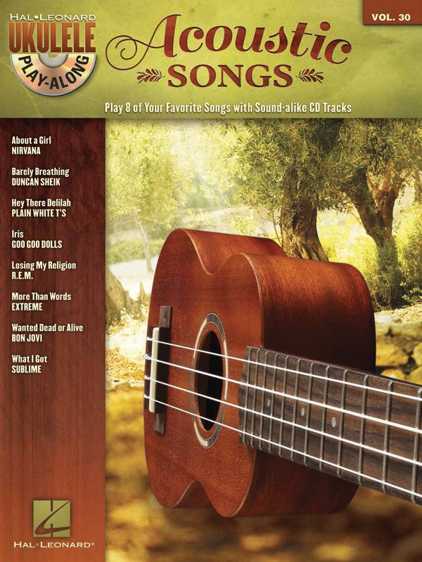 Acoustic Songs Ukulele Play Along Volume 30 Book/Cd