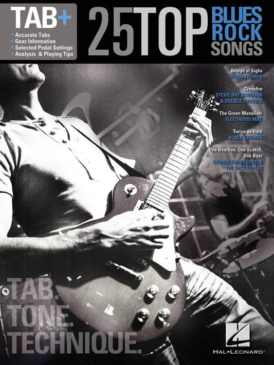 25 Top Blues/Rock Songs Guitar Tab, Tone & Technique Book