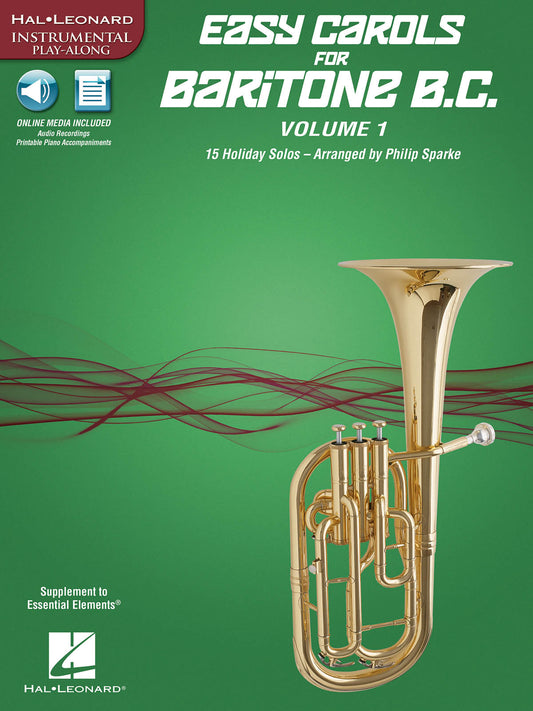 Easy Carols For Baritone BC Volume 1 Play Along Book/Ola