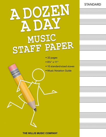 A Dozen A Day - Music Staff Paper Book