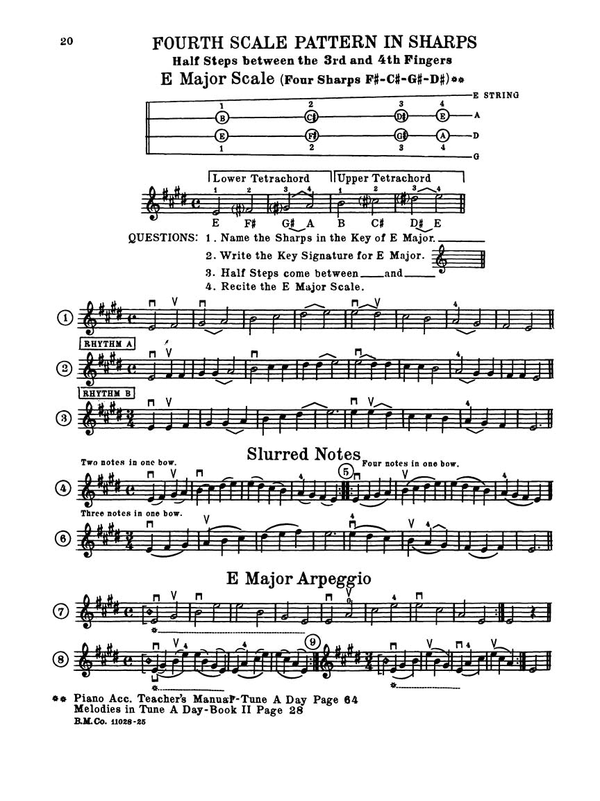 A Tune A Day - A Violin Beginning Scale Book