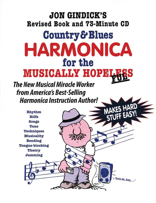 Country & Blues Harmonica Musically Hopeless Book/Cd