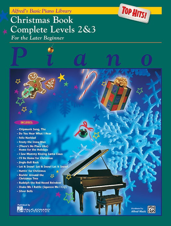 Alfred's Basic Piano Library - Top Hits Christmas Book Complete Level 2 & 3