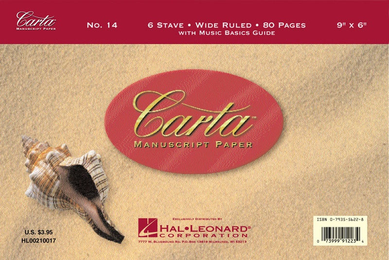 Carta Manuscript Paper No. 14 - Music2u