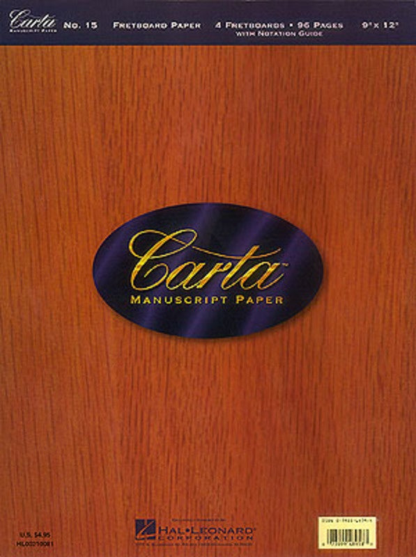 Carta Manuscript 96 Page Guitar Fret Board Paper