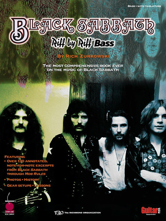 Black Sabbath - Riff By Riff Bass Tab Book