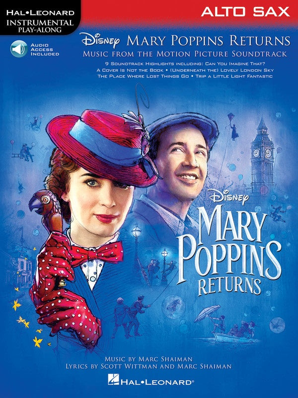 Mary Poppins Returns For Alto Saxophone Play Along Book/Ola