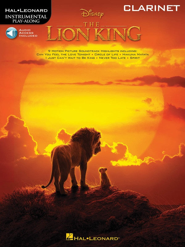 The Lion King For Clarinet Play Along Book/Ola