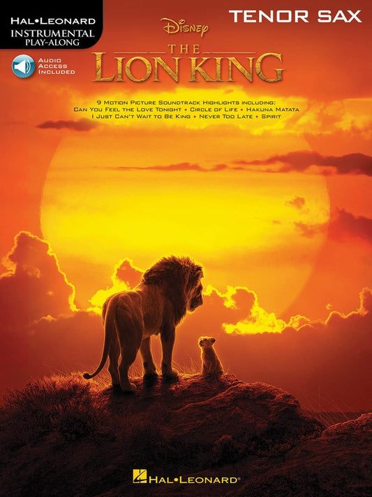 The Lion King For Tenor Saxophone Play Along Book/Ola