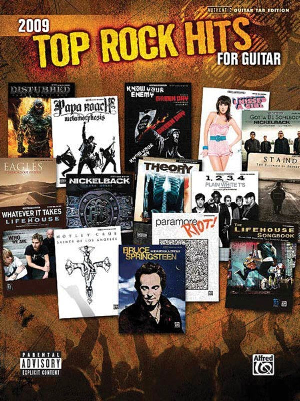 2009 Top Rock Hits For Guitar Tab Book