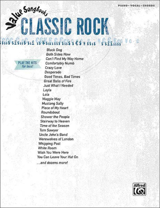 Value Songbooks Classic Rock PVG